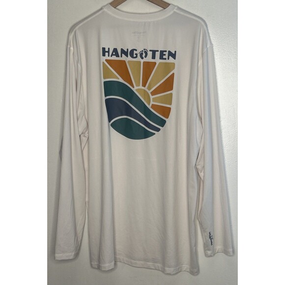 Hang Ten T-Shirt 2XL (Set of 2) 1 Blue 1 White Long Sleeve 50+ Sun Protection - Picture 2 of 8